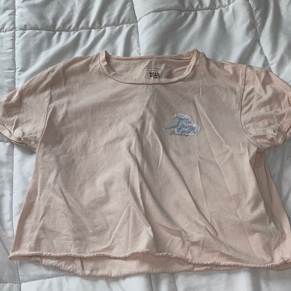 light pink crop top.